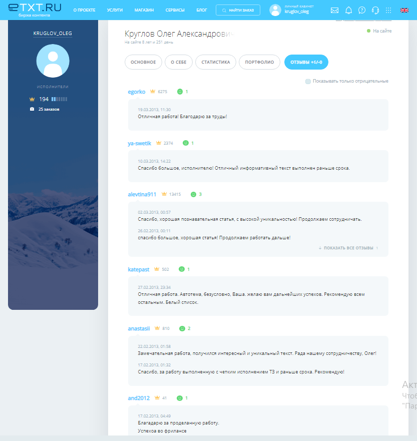 Отзывы